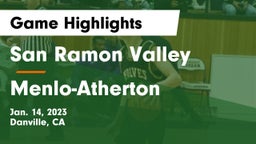 San Ramon Valley  vs Menlo-Atherton  Game Highlights - Jan. 14, 2023
