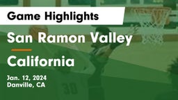 San Ramon Valley  vs California  Game Highlights - Jan. 12, 2024