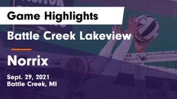 Battle Creek Lakeview  vs Norrix  Game Highlights - Sept. 29, 2021