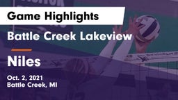 Battle Creek Lakeview  vs Niles  Game Highlights - Oct. 2, 2021