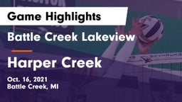 Battle Creek Lakeview  vs Harper Creek  Game Highlights - Oct. 16, 2021
