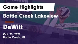 Battle Creek Lakeview  vs DeWitt  Game Highlights - Oct. 23, 2021