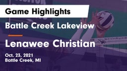Battle Creek Lakeview  vs Lenawee Christian  Game Highlights - Oct. 23, 2021