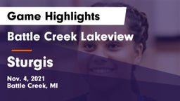 Battle Creek Lakeview  vs Sturgis  Game Highlights - Nov. 4, 2021