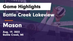 Battle Creek Lakeview  vs Mason  Game Highlights - Aug. 19, 2022