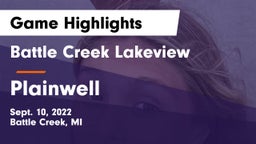 Battle Creek Lakeview  vs Plainwell  Game Highlights - Sept. 10, 2022