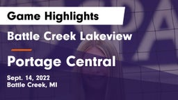 Battle Creek Lakeview  vs Portage Central  Game Highlights - Sept. 14, 2022