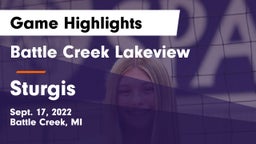 Battle Creek Lakeview  vs Sturgis  Game Highlights - Sept. 17, 2022