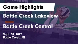 Battle Creek Lakeview  vs Battle Creek Central  Game Highlights - Sept. 28, 2022