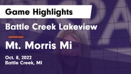 Battle Creek Lakeview  vs Mt. Morris  Mi Game Highlights - Oct. 8, 2022