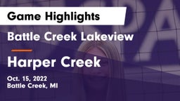 Battle Creek Lakeview  vs Harper Creek  Game Highlights - Oct. 15, 2022