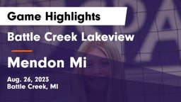 Battle Creek Lakeview  vs Mendon  Mi Game Highlights - Aug. 26, 2023