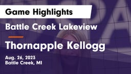 Battle Creek Lakeview  vs Thornapple Kellogg  Game Highlights - Aug. 26, 2023