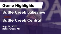 Battle Creek Lakeview  vs Battle Creek Central  Game Highlights - Aug. 30, 2023