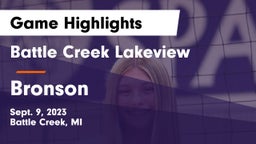 Battle Creek Lakeview  vs Bronson  Game Highlights - Sept. 9, 2023