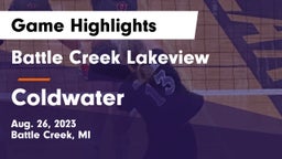 Battle Creek Lakeview  vs Coldwater  Game Highlights - Aug. 26, 2023