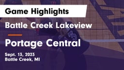 Battle Creek Lakeview  vs Portage Central  Game Highlights - Sept. 13, 2023