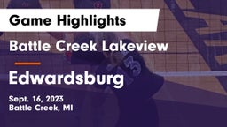 Battle Creek Lakeview  vs Edwardsburg  Game Highlights - Sept. 16, 2023