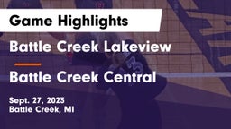 Battle Creek Lakeview  vs Battle Creek Central  Game Highlights - Sept. 27, 2023