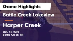 Battle Creek Lakeview  vs Harper Creek  Game Highlights - Oct. 14, 2023