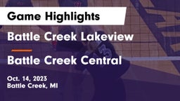 Battle Creek Lakeview  vs Battle Creek Central  Game Highlights - Oct. 14, 2023