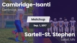 Matchup: Cambridge-Isanti vs. Sartell-St. Stephen  2017