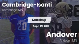 Matchup: Cambridge-Isanti vs. Andover  2017