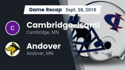 Recap: Cambridge-Isanti  vs. Andover  2018