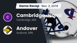 Recap: Cambridge-Isanti  vs. Andover  2018
