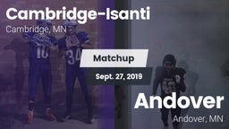Matchup: Cambridge-Isanti vs. Andover  2019