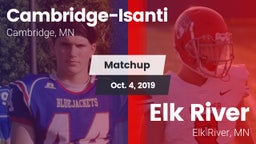 Matchup: Cambridge-Isanti vs. Elk River  2019