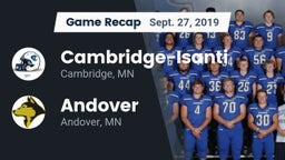 Recap: Cambridge-Isanti  vs. Andover  2019