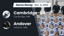 Recap: Cambridge-Isanti  vs. Andover  2020