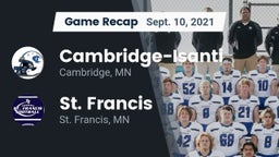 Recap: Cambridge-Isanti  vs. St. Francis  2021