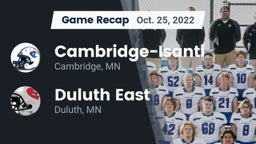 Recap: Cambridge-Isanti  vs. Duluth East  2022