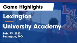 Lexington  vs University Academy Game Highlights - Feb. 23, 2023