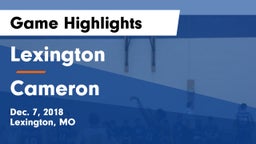 Lexington  vs Cameron  Game Highlights - Dec. 7, 2018