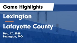 Lexington  vs Lafayette County  Game Highlights - Dec. 17, 2018