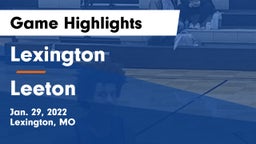 Lexington  vs Leeton Game Highlights - Jan. 29, 2022