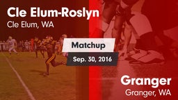 Matchup: Cle Elum-Roslyn vs. Granger  2016