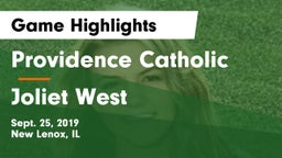 Providence Catholic  vs Joliet West  Game Highlights - Sept. 25, 2019