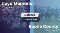 Matchup: Lloyd Memorial vs. Boone County  2019