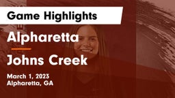 Alpharetta  vs Johns Creek  Game Highlights - March 1, 2023