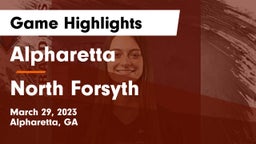 Alpharetta  vs North Forsyth  Game Highlights - March 29, 2023
