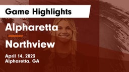 Alpharetta  vs Northview  Game Highlights - April 14, 2023