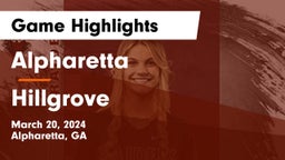 Alpharetta  vs Hillgrove  Game Highlights - March 20, 2024