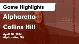 Alpharetta  vs Collins Hill  Game Highlights - April 18, 2024