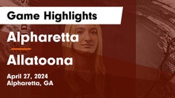Alpharetta  vs Allatoona  Game Highlights - April 27, 2024
