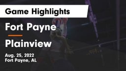Fort Payne  vs Plainview  Game Highlights - Aug. 25, 2022