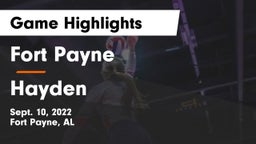 Fort Payne  vs Hayden  Game Highlights - Sept. 10, 2022